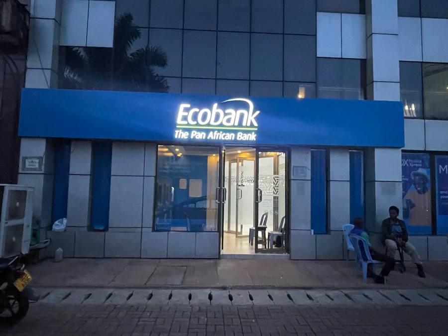 Ecobank — illuminated branch fascia