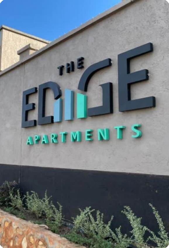 The Edge Apartments — 3D building letters