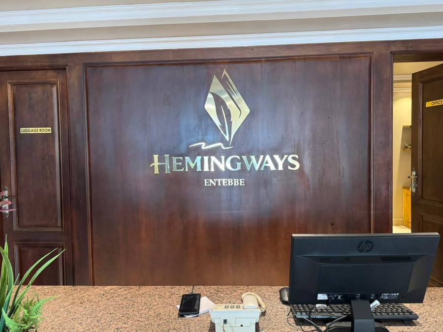 Hemingways Entebbe — gold reception logo