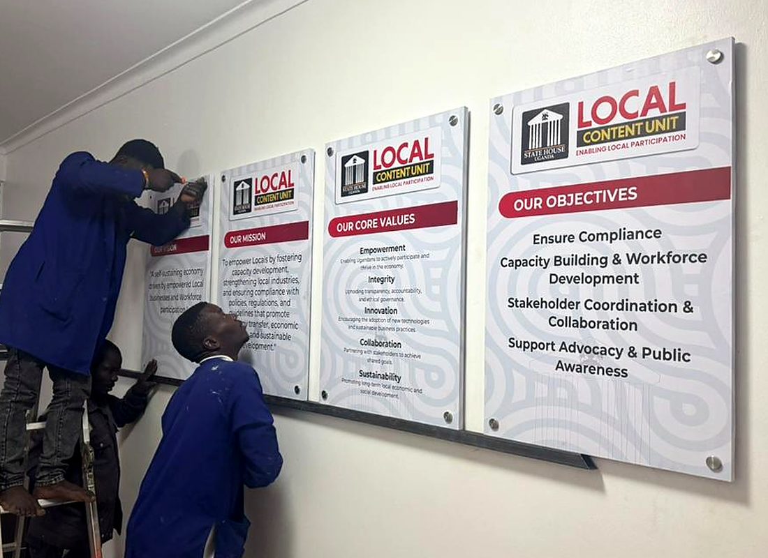 Local Content Unit, State House — wall panel installation