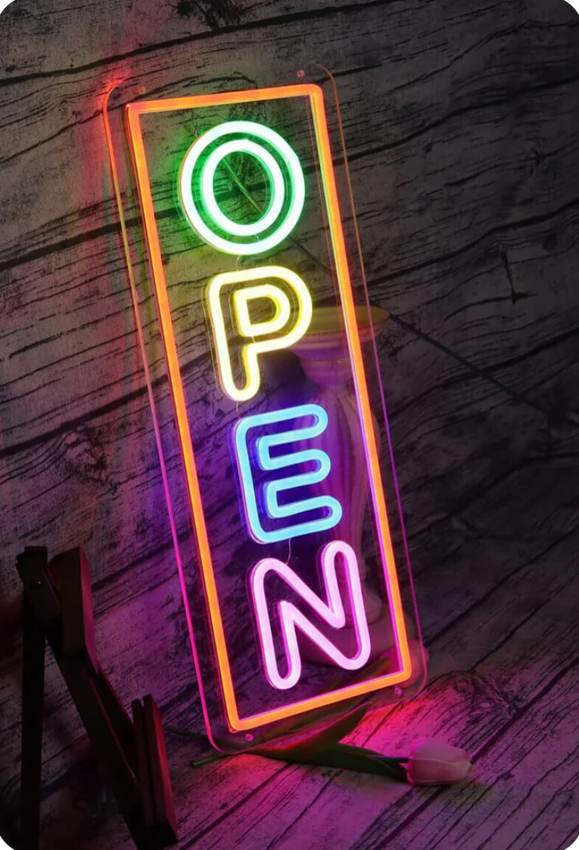LED neon OPEN sign