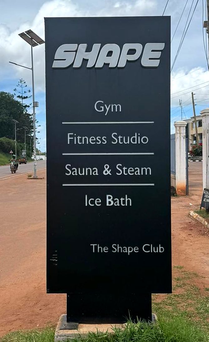 The Shape Club — freestanding pylon