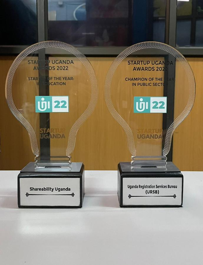 Startup Uganda Awards — custom acrylic trophies
