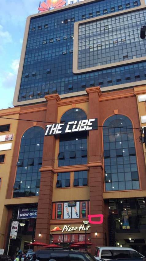 The Cube — building signage