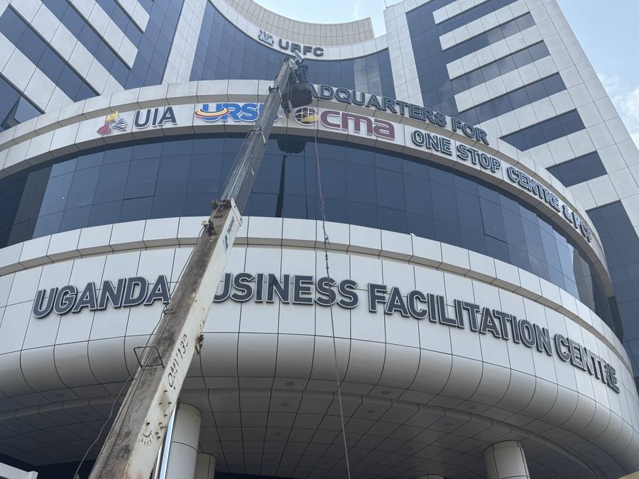 Uganda Business Facilitation Centre — rooftop letter installation
